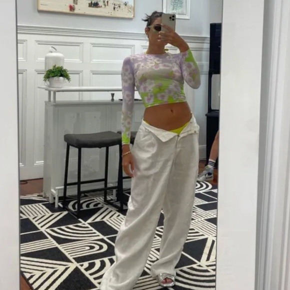 Cynthia Rowley Printed Rashguard Pink/Green Cherry Blossom Large NWT Beach Swim - Picture 16 of 16